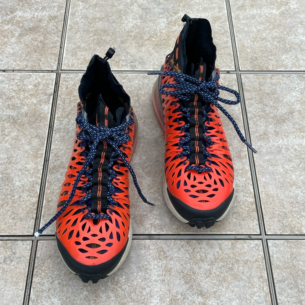 Nike Air Max 270 ISPA 875 Black Orange Shoes High Top BQ1918-400 Mens Size 8